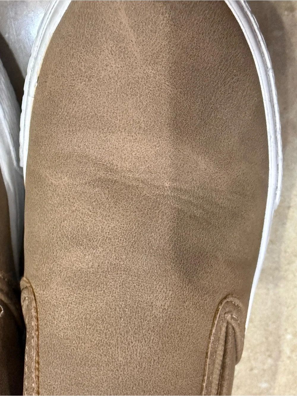 Children’s Place Brown Slip-On Kids Sneakers with White Sole
